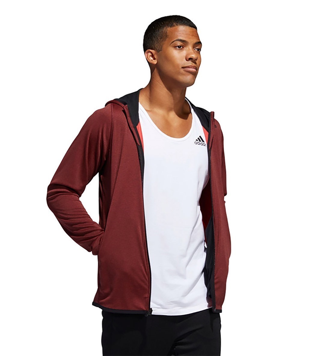 Adidas Freelift Hoodie Fermuarlı Kapüşonlu Sweatshirt Kırmızı