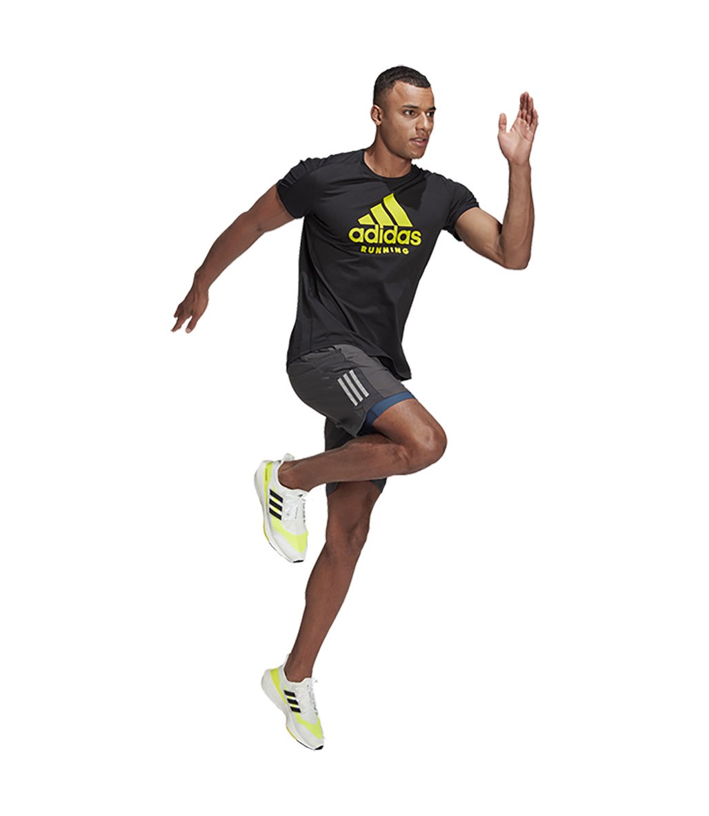 Adidas Run Logo Graphic T-Shirt Siyah