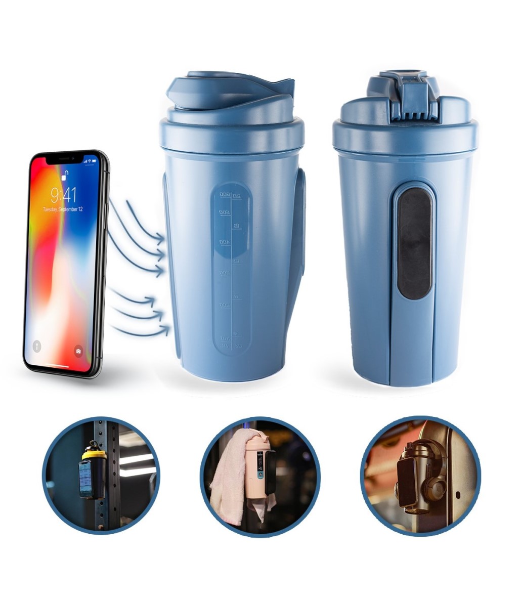 Blentra Mıknatıslı ve Telefon Tutuculu Shaker 750 ml Mavi