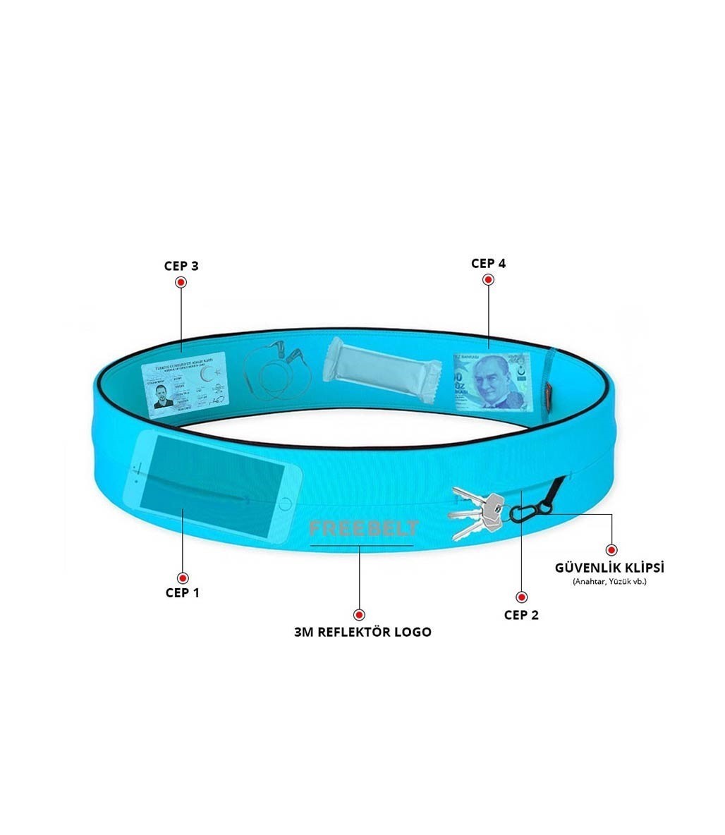 Freebelt Koşu ve Fitness Bel Kemeri Mavi