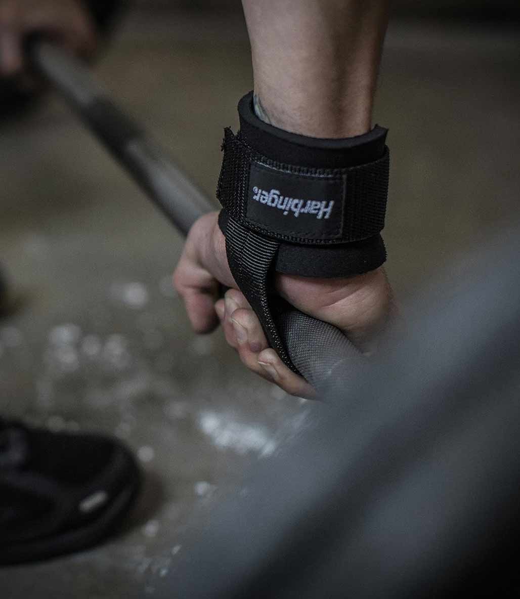 Harbinger Big Grip Pro Lifting Straps Siyah
