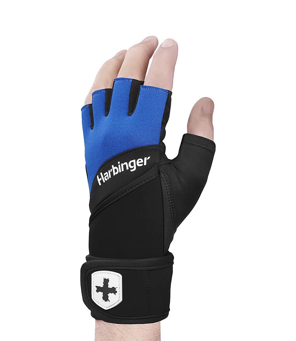 Harbinger Training Grip Wristwrap Fitness Eldiveni Mavi