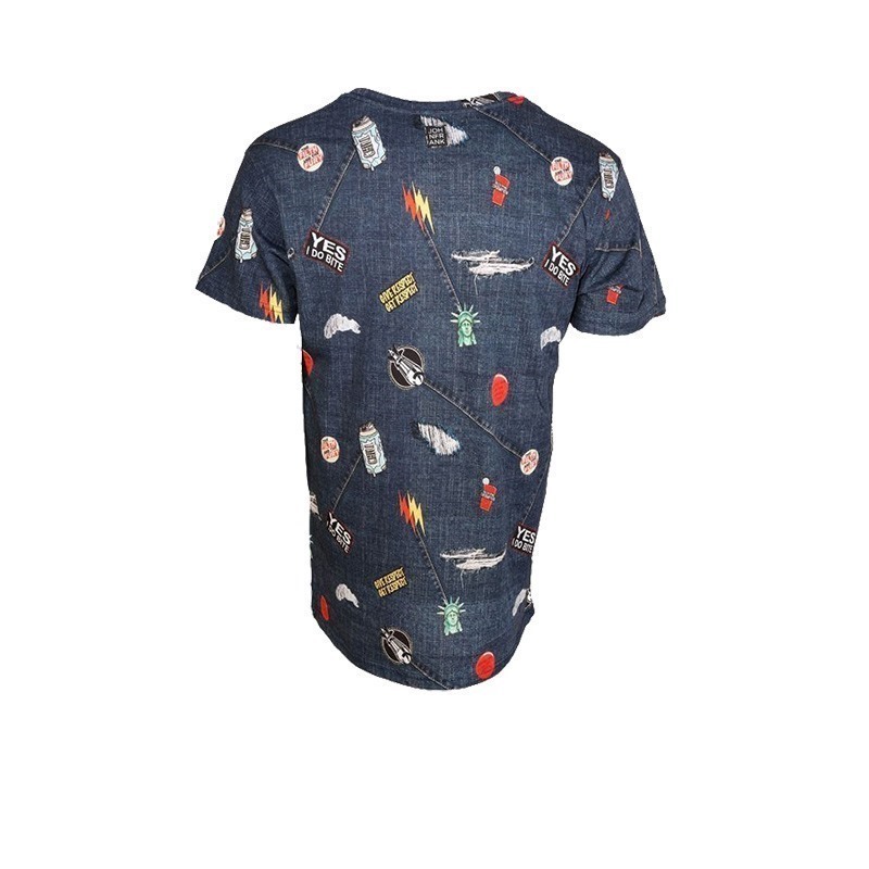 John Frank Baskılı Dijital T-Shirt Ripped 
