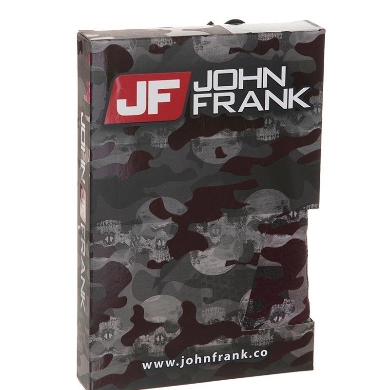 John Frank Dijital Baskılı Boxer Bordo - Camo Skull 