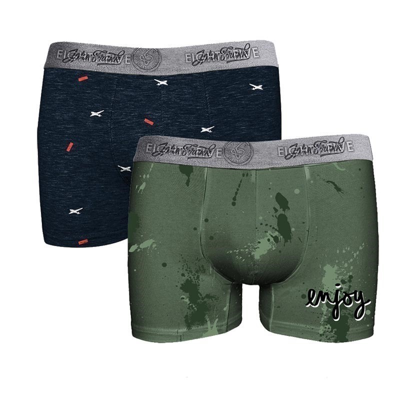 John Frank İkili Eighty Five Boxer Çok Renkli