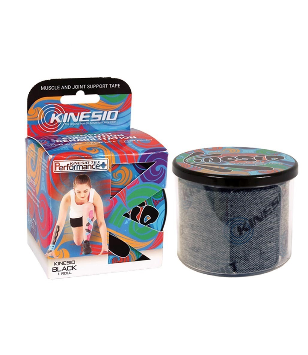 Kinesio Tape Tex Performance+ 5 cm X 5 m Logolu Ağrı Bandı Siyah