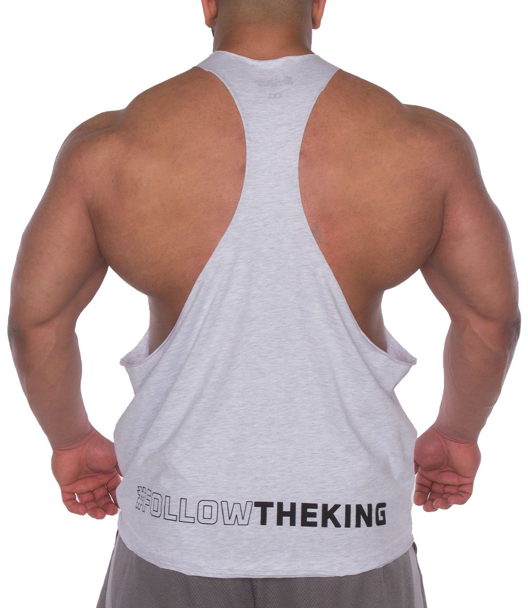 Kingsize Follow The King Antrenman Atleti Arka Baskılı Açık Gri Melanj