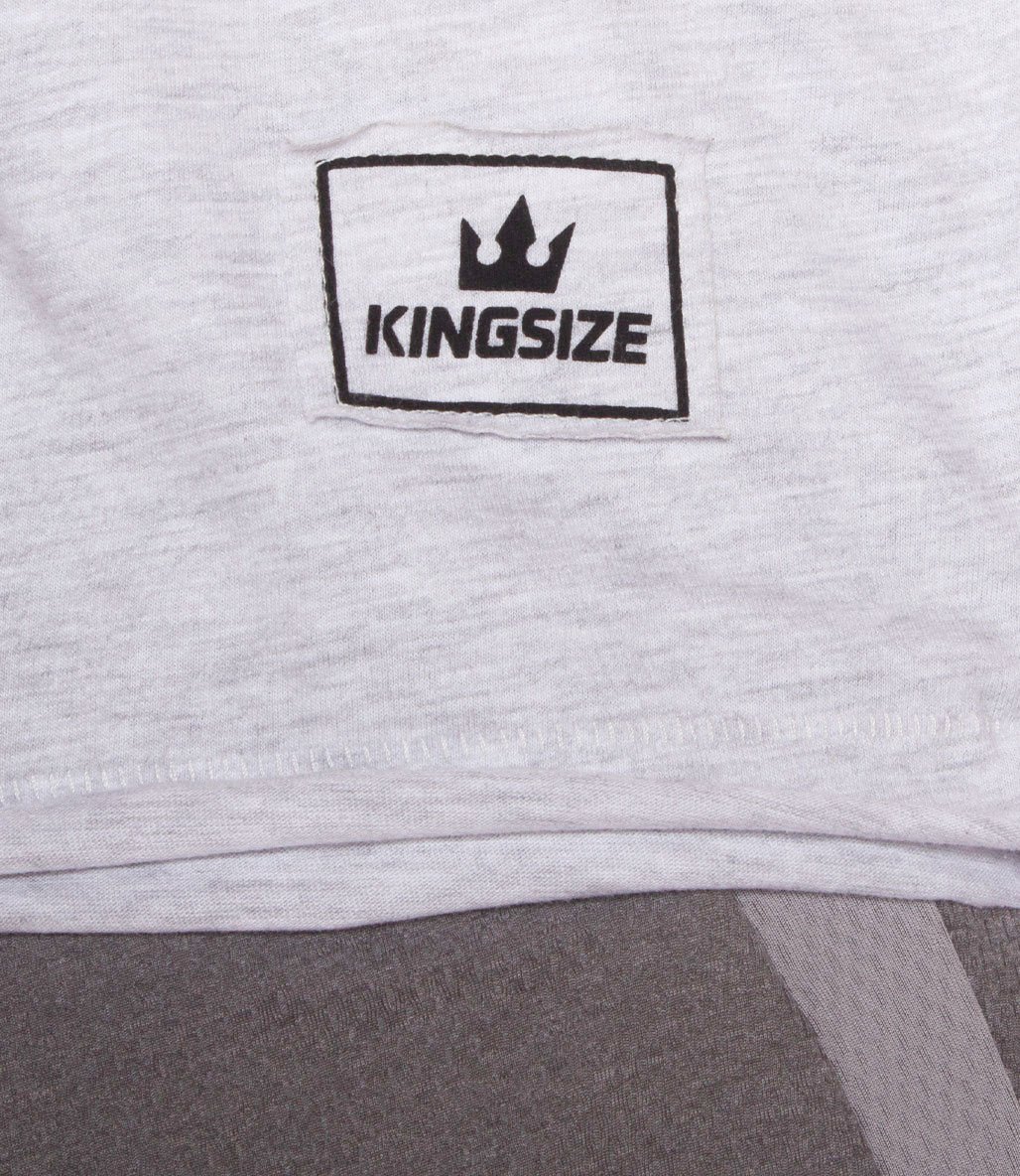Kingsize Follow The King Antrenman Atleti Arka Baskılı Açık Gri Melanj