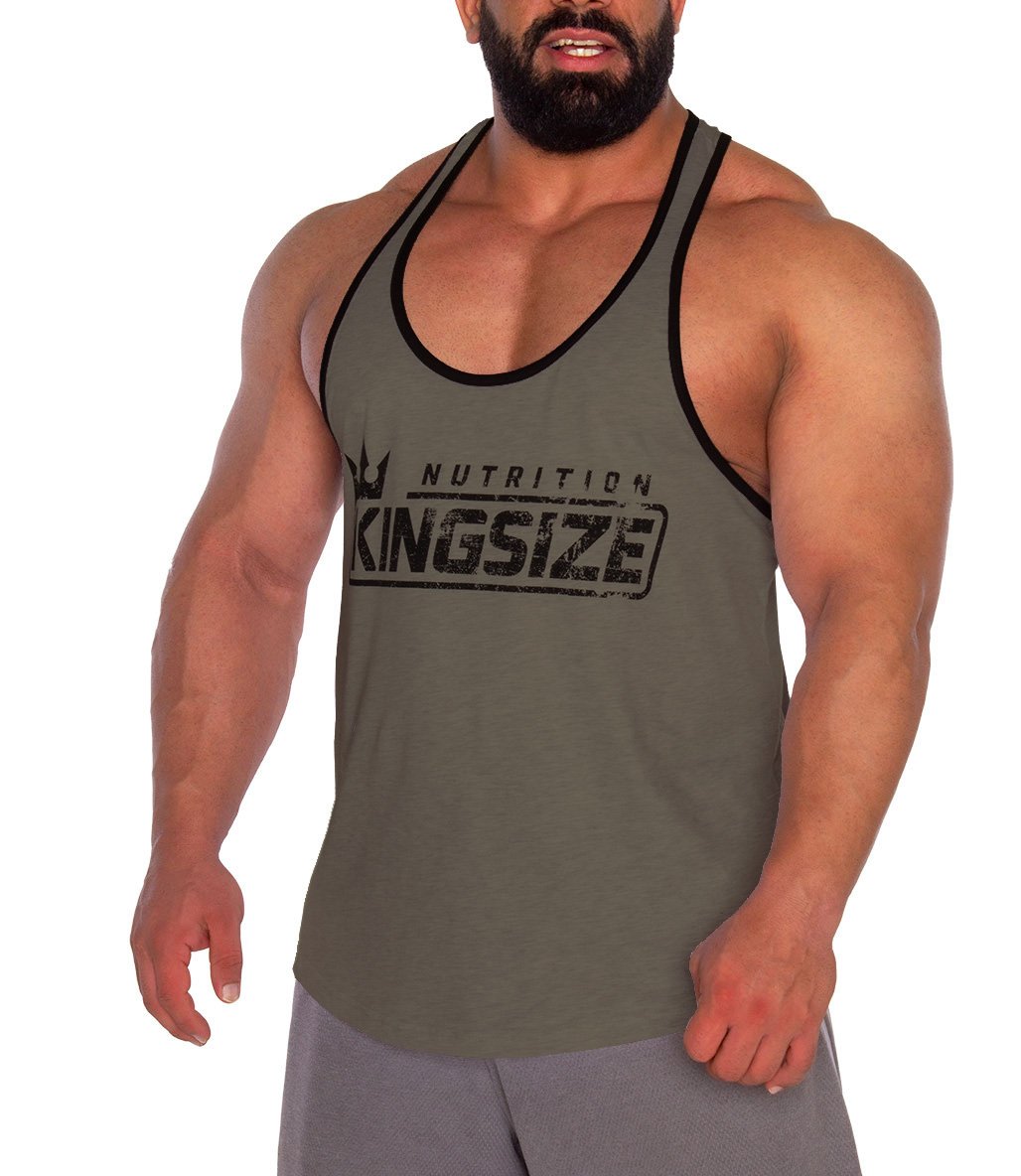 Kingsize Logolu Klasik Tanktop Haki