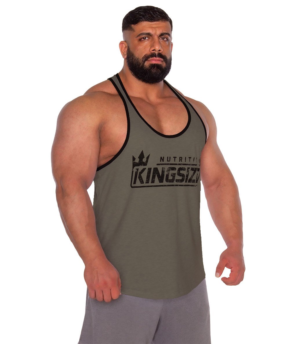Kingsize Logolu Klasik Tanktop Haki