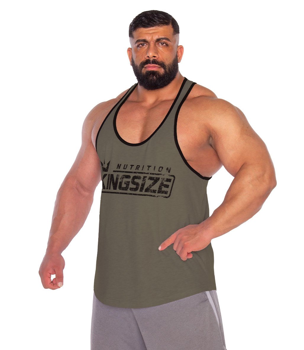 Kingsize Logolu Klasik Tanktop Haki