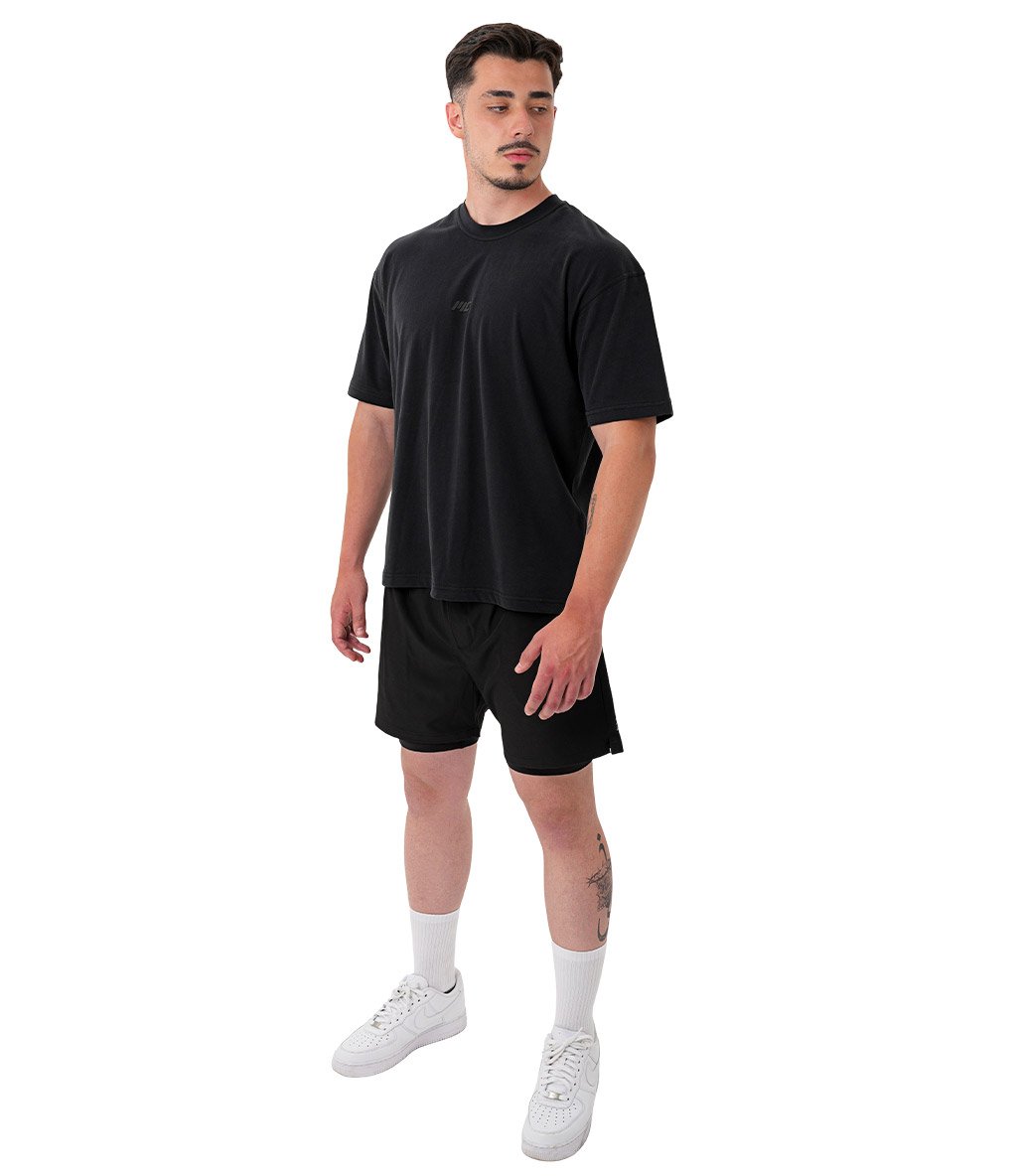 MuscleCloth Basic Oversize T-Shirt Siyah