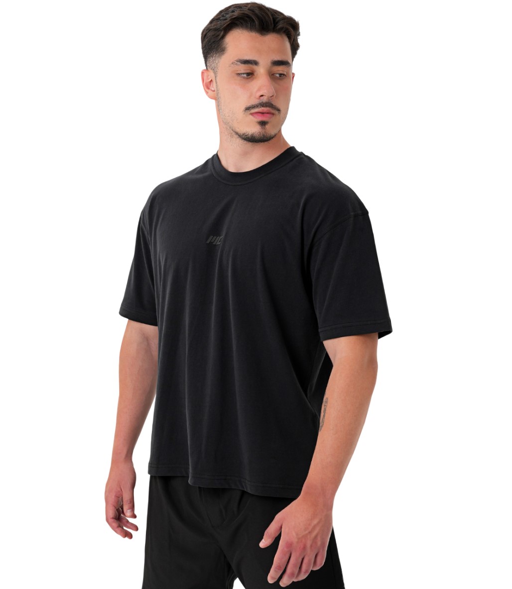 MuscleCloth Basic Oversize T-Shirt Siyah
