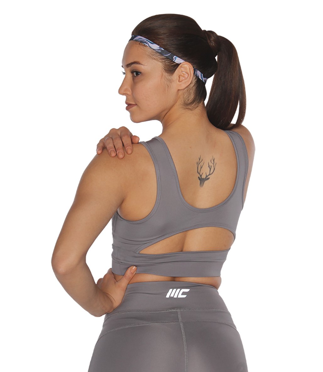 MuscleCloth Dora Sporcu Sütyeni Gri