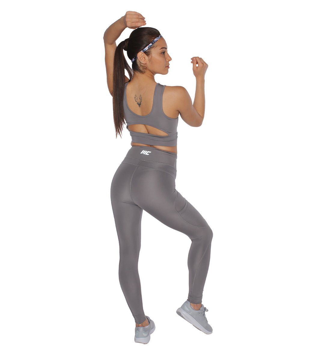 MuscleCloth Dora Sporcu Sütyeni Gri