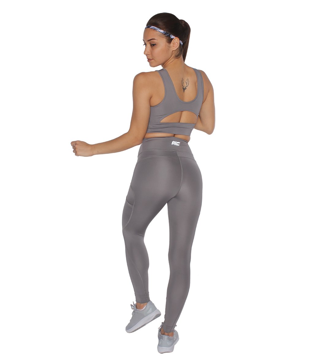 MuscleCloth Dora Sporcu Sütyeni Gri