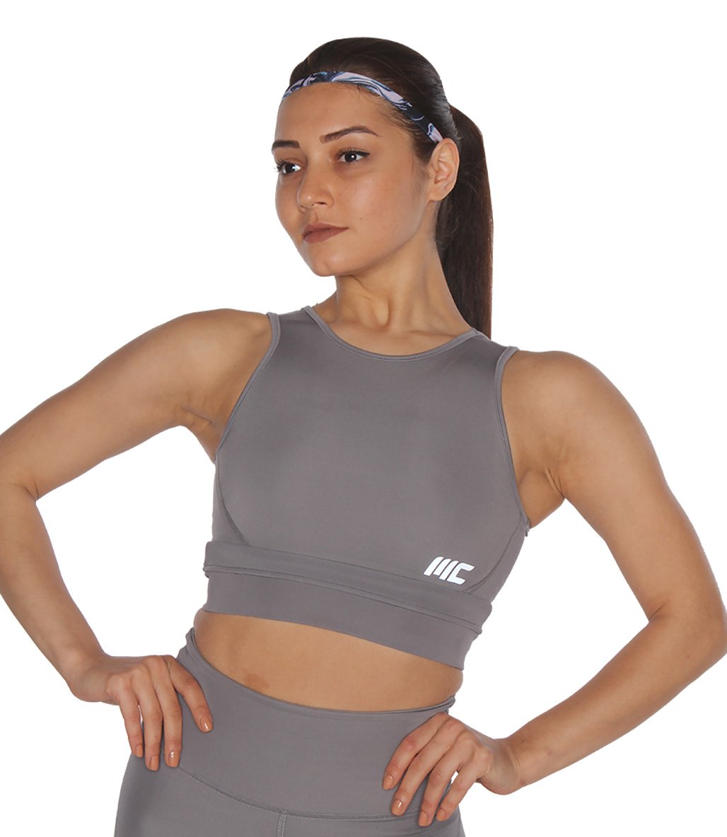 MuscleCloth Dora Sporcu Sütyeni Gri