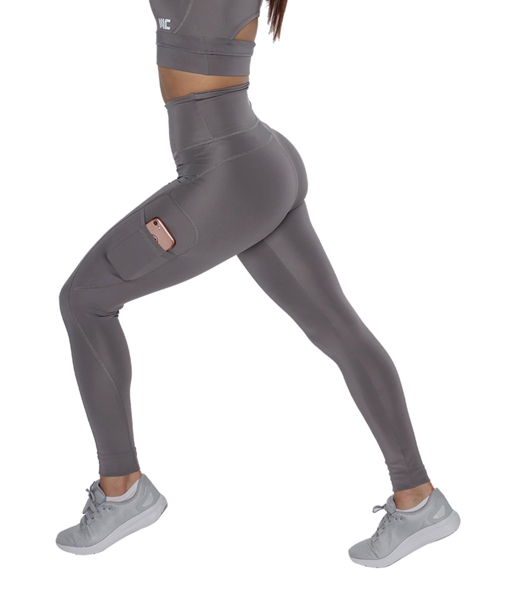 MuscleCloth Elise Cepli Spor Tayt Gri