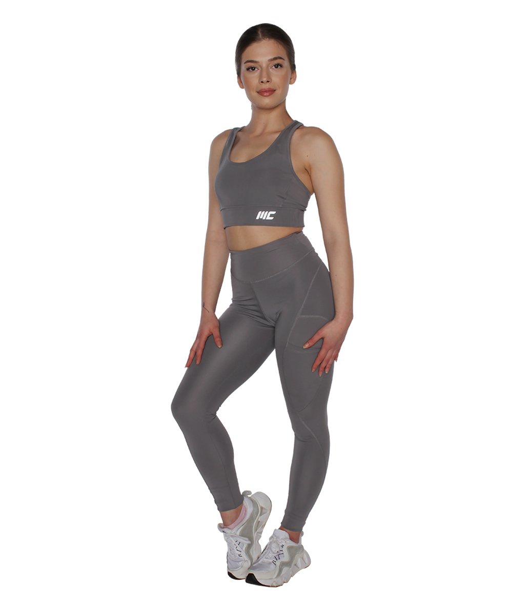 MuscleCloth Elise Cepli Spor Tayt Gri