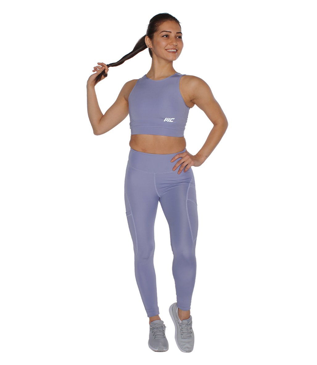 MuscleCloth Elise Cepli Spor Tayt Lila