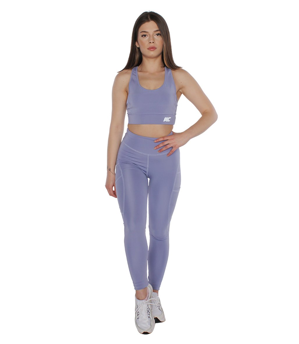 MuscleCloth Elise Cepli Spor Tayt Lila