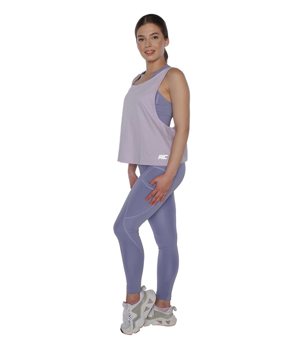 MuscleCloth Elise Cepli Spor Tayt Lila