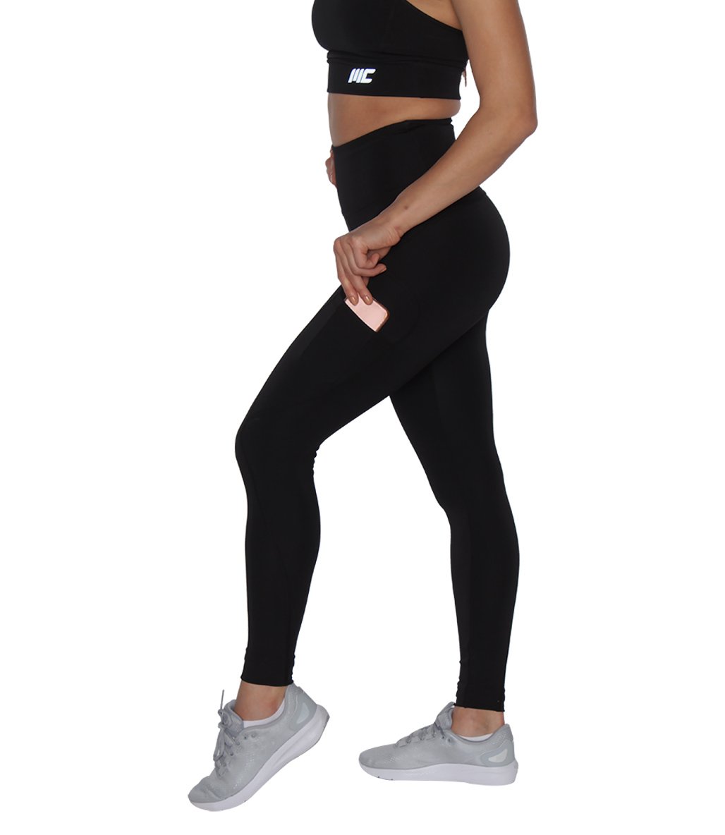 MuscleCloth Elise Cepli Spor Tayt Siyah
