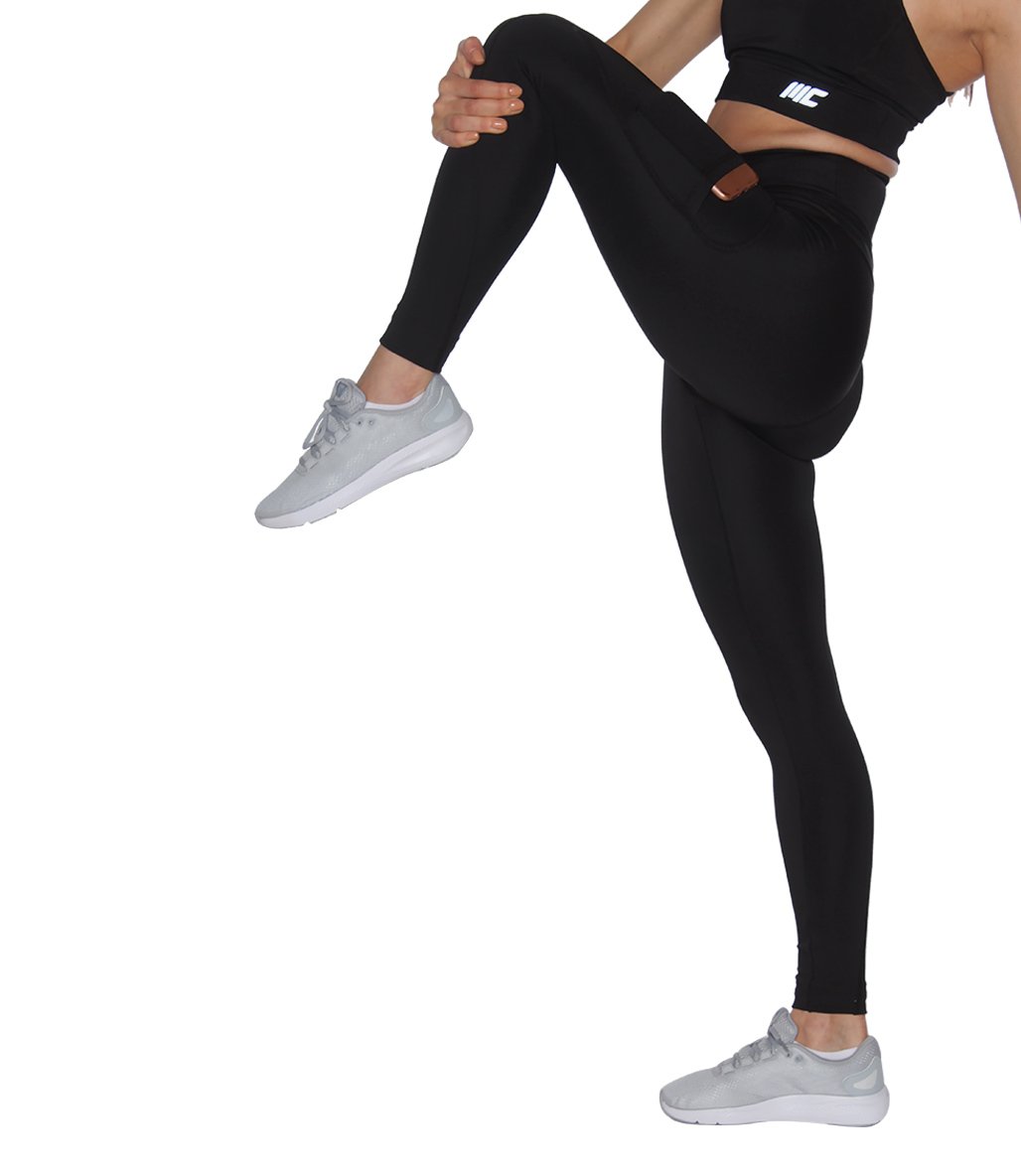 MuscleCloth Elise Cepli Spor Tayt Siyah