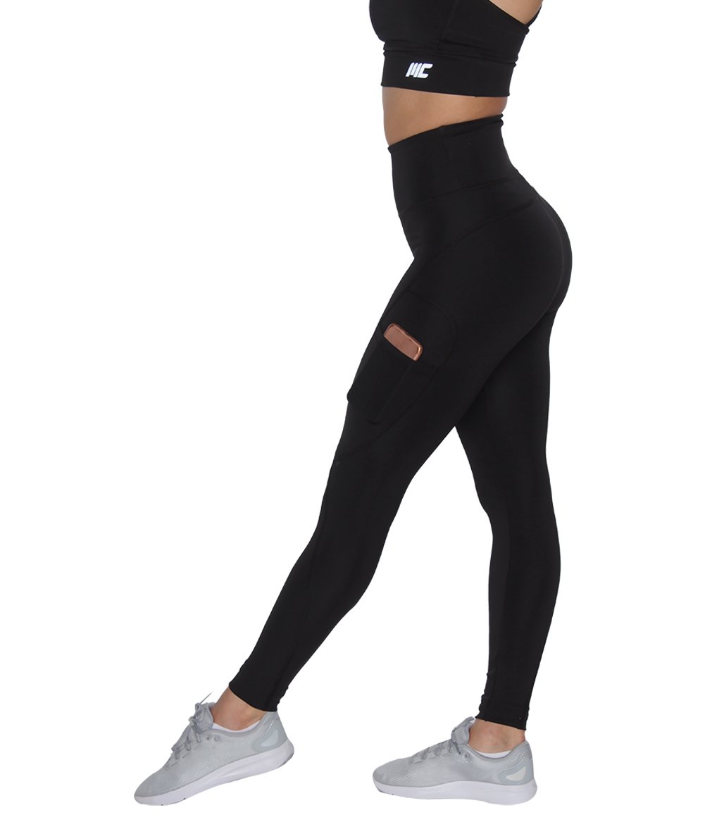 MuscleCloth Elise Cepli Spor Tayt Siyah