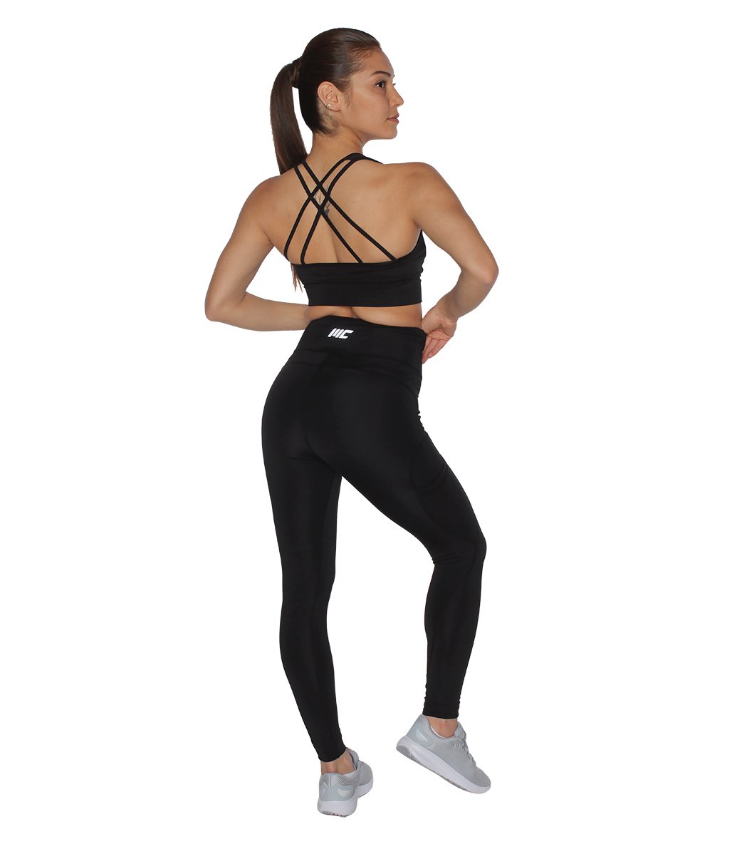 MuscleCloth Elise Cepli Spor Tayt Siyah