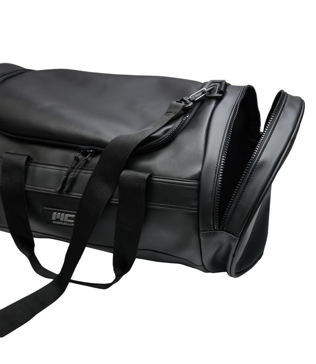 MuscleCloth Elite Duffel Bag Silindir Spor Çanta Siyah