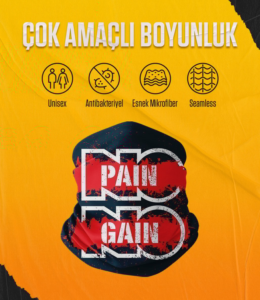 MuscleCloth Çok Amaçlı Boyunluk No Pain No Gain