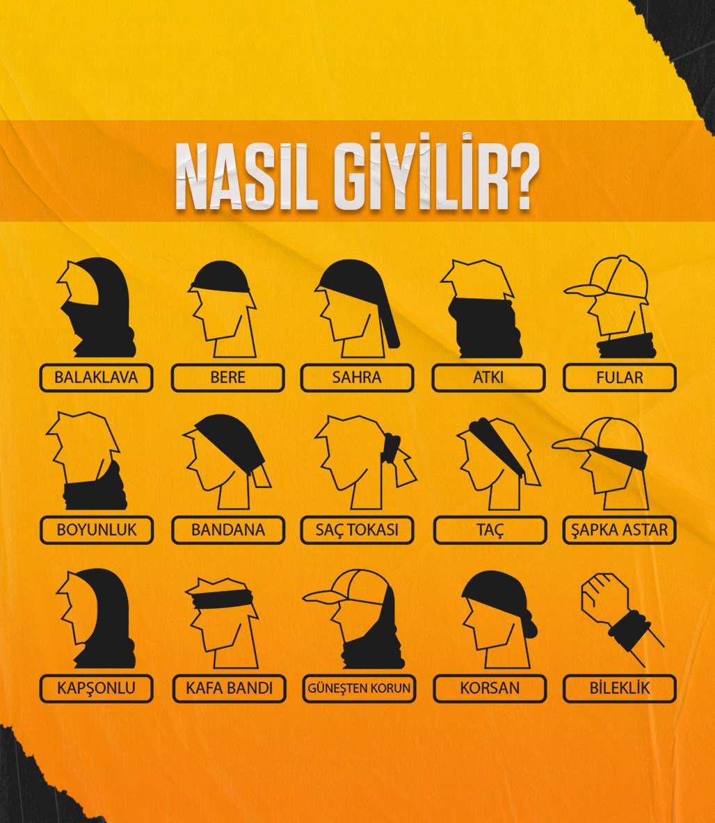 MuscleCloth Çok Amaçlı Boyunluk No Pain No Gain