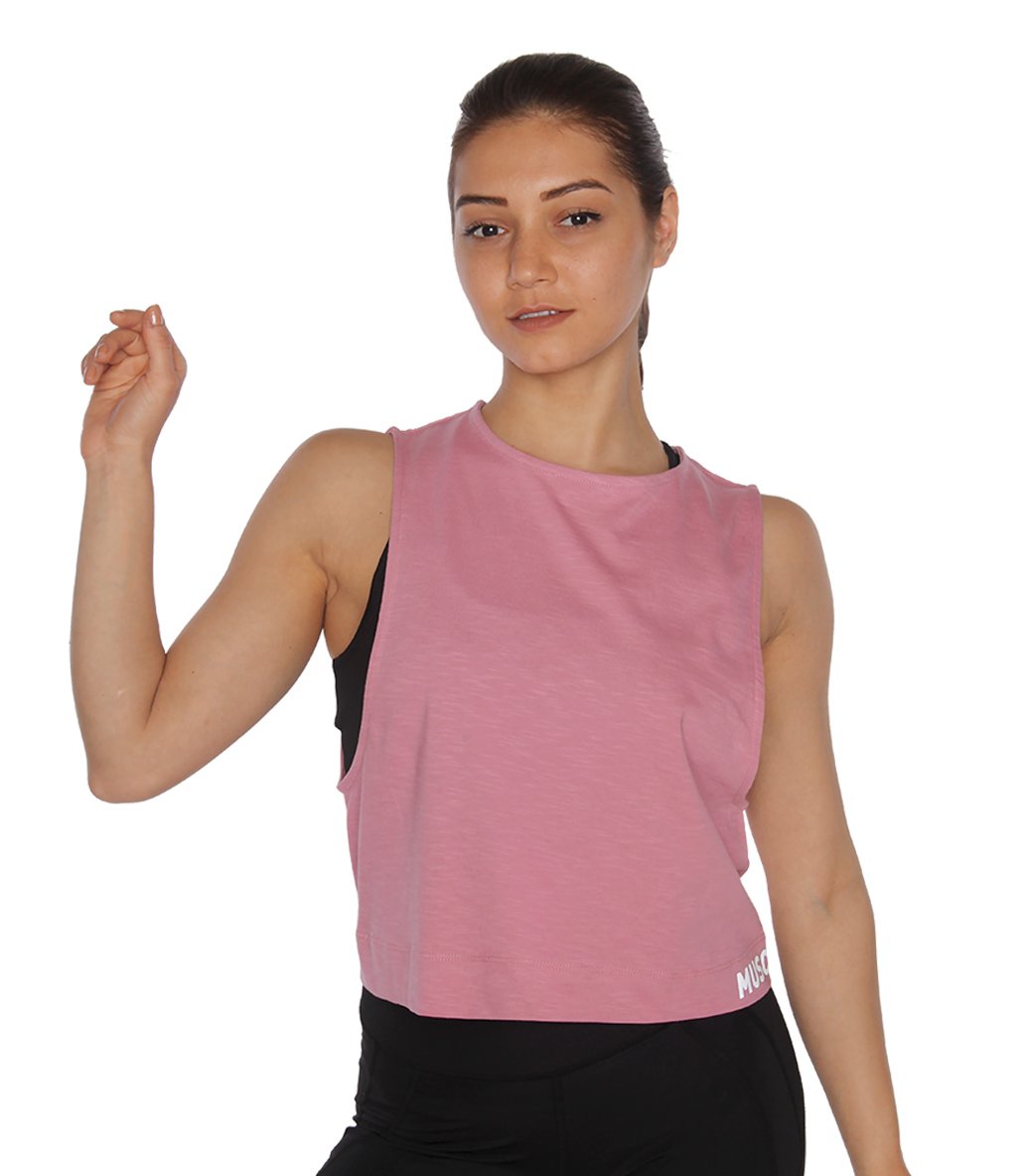 MuscleCloth Performance Kolsuz T-Shirt Pembe