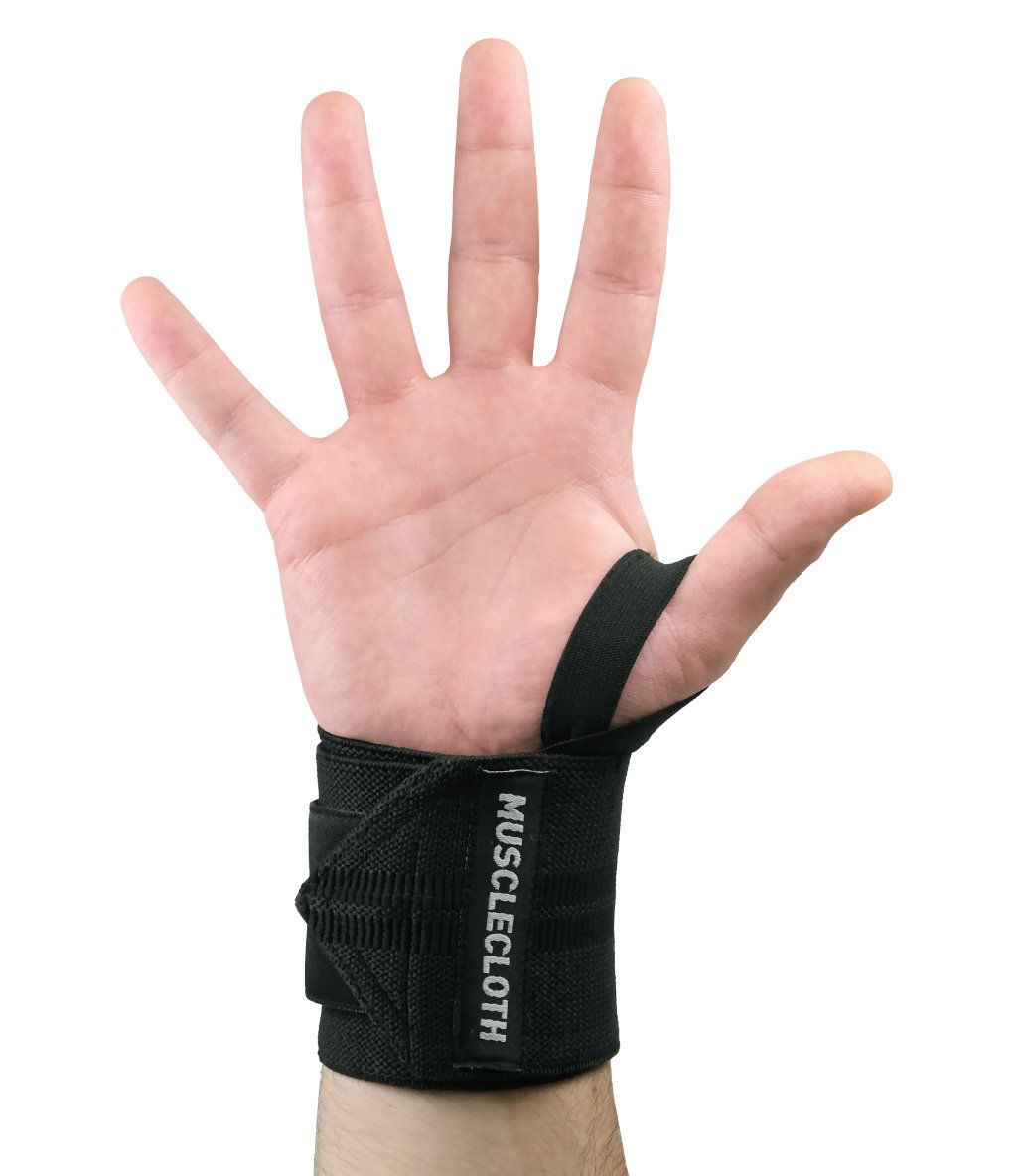 MuscleCloth Pro Wrist Wraps 2'li Paket Siyah