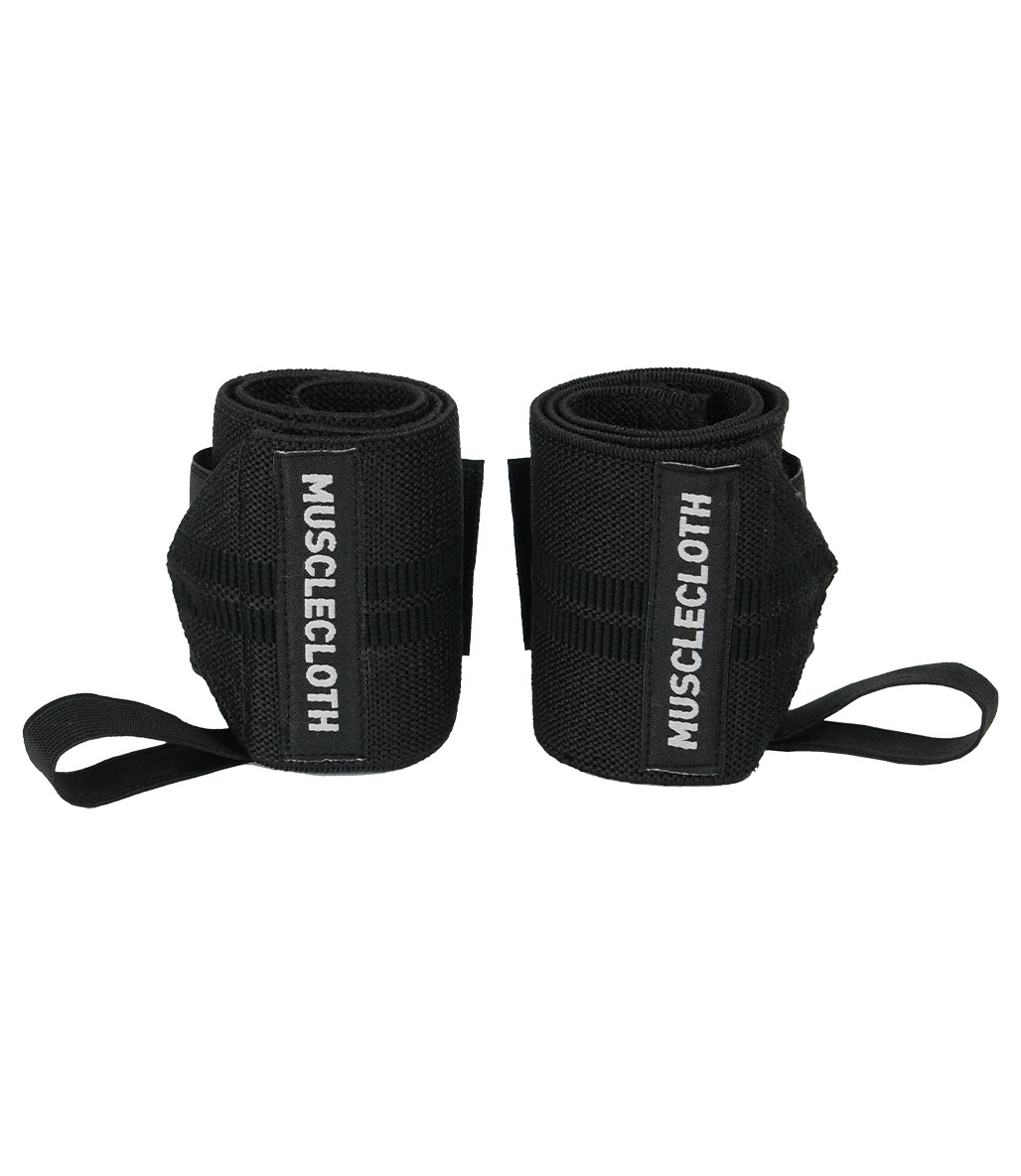 MuscleCloth Pro Wrist Wraps 2'li Paket Siyah