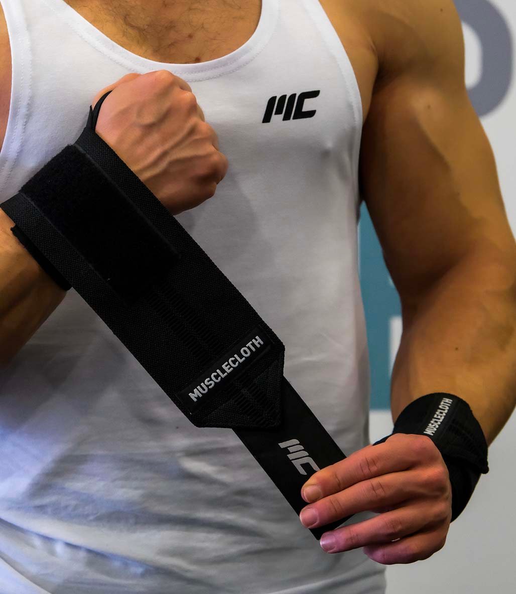 MuscleCloth Pro Wrist Wraps 2'li Paket Siyah