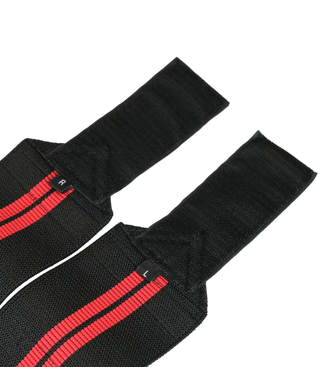 MuscleCloth Pro Wrist Wraps 2'li Paket Siyah Kırmızı