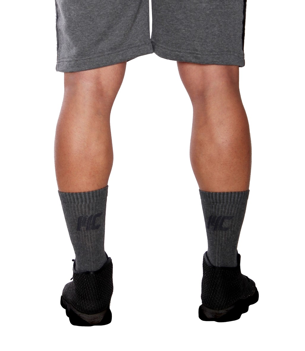MuscleCloth Stay Fresh Uzun Çorap 3'Lü Paket Gri 