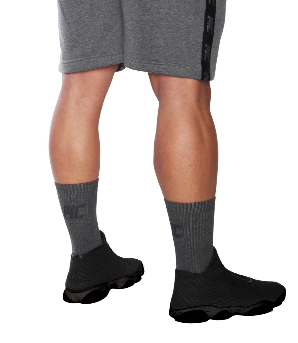 MuscleCloth Stay Fresh Uzun Çorap 3'Lü Paket Gri Beyaz Siyah 