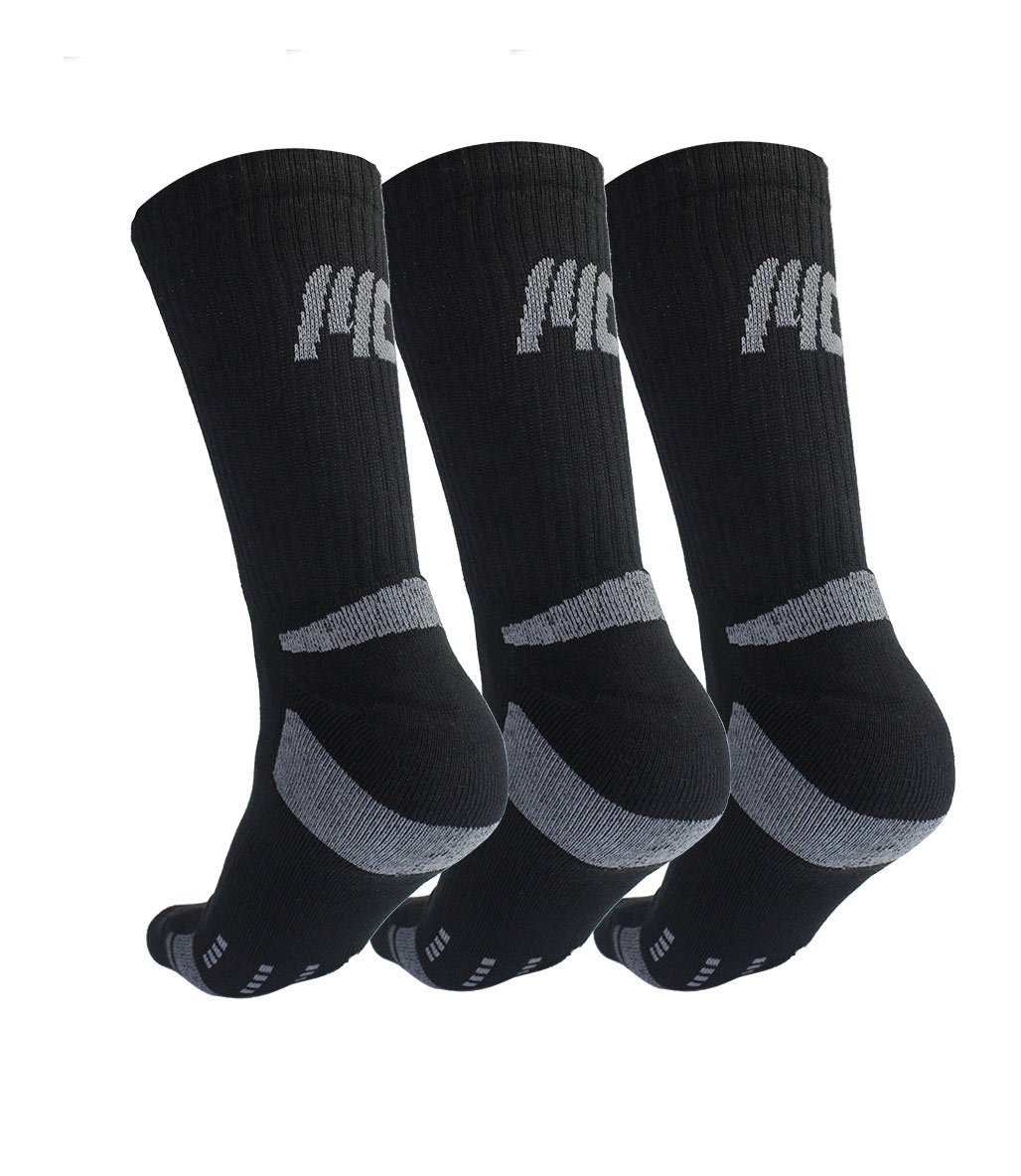 MuscleCloth Stay Fresh Uzun Çorap 3'Lü Paket Siyah