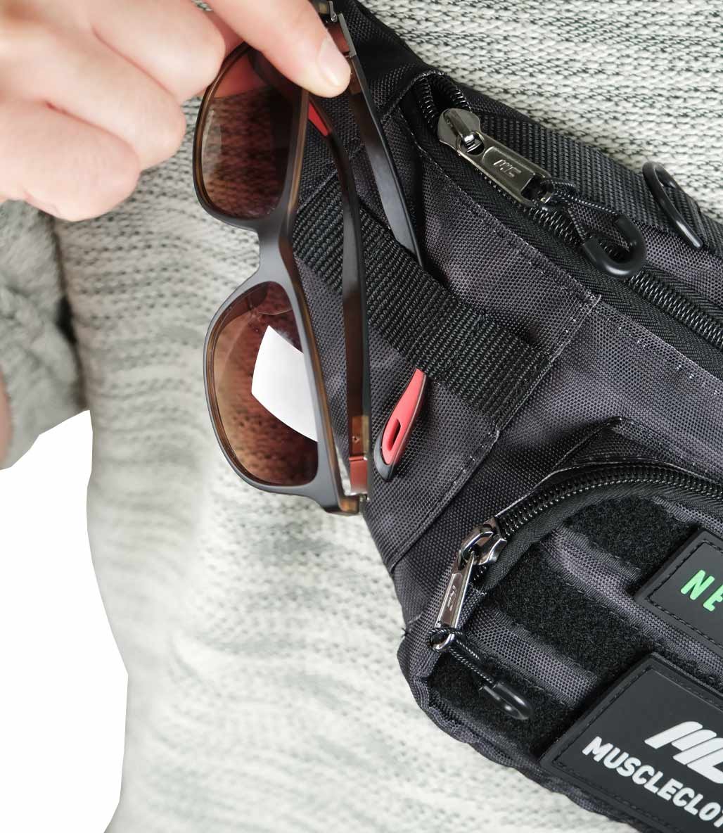 MuscleCloth Tactical Cross Bag Omuz Çantası Siyah Kamuflaj