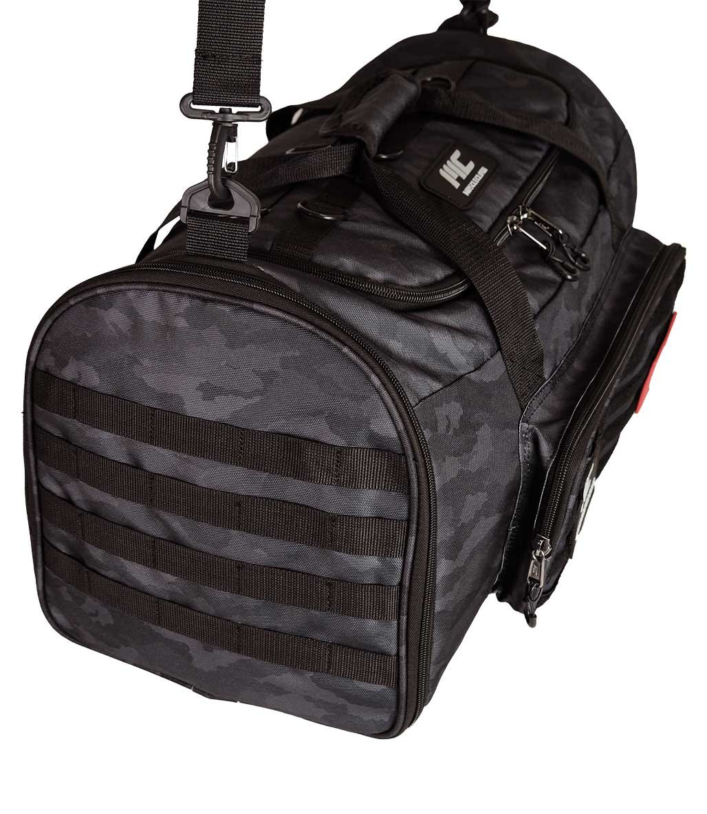 MuscleCloth Tactical Duffel Bag Silindir Çanta Siyah Kamuflaj