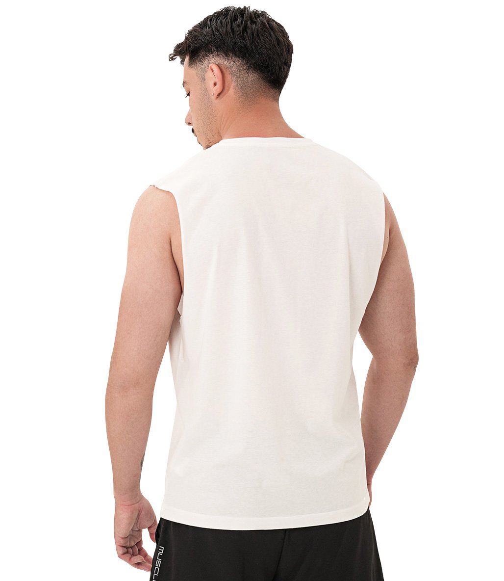 MuscleCloth Tactical Kolsuz T-Shirt Kırık Beyaz