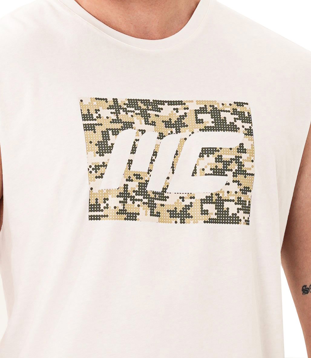 MuscleCloth Tactical Kolsuz T-Shirt Kırık Beyaz