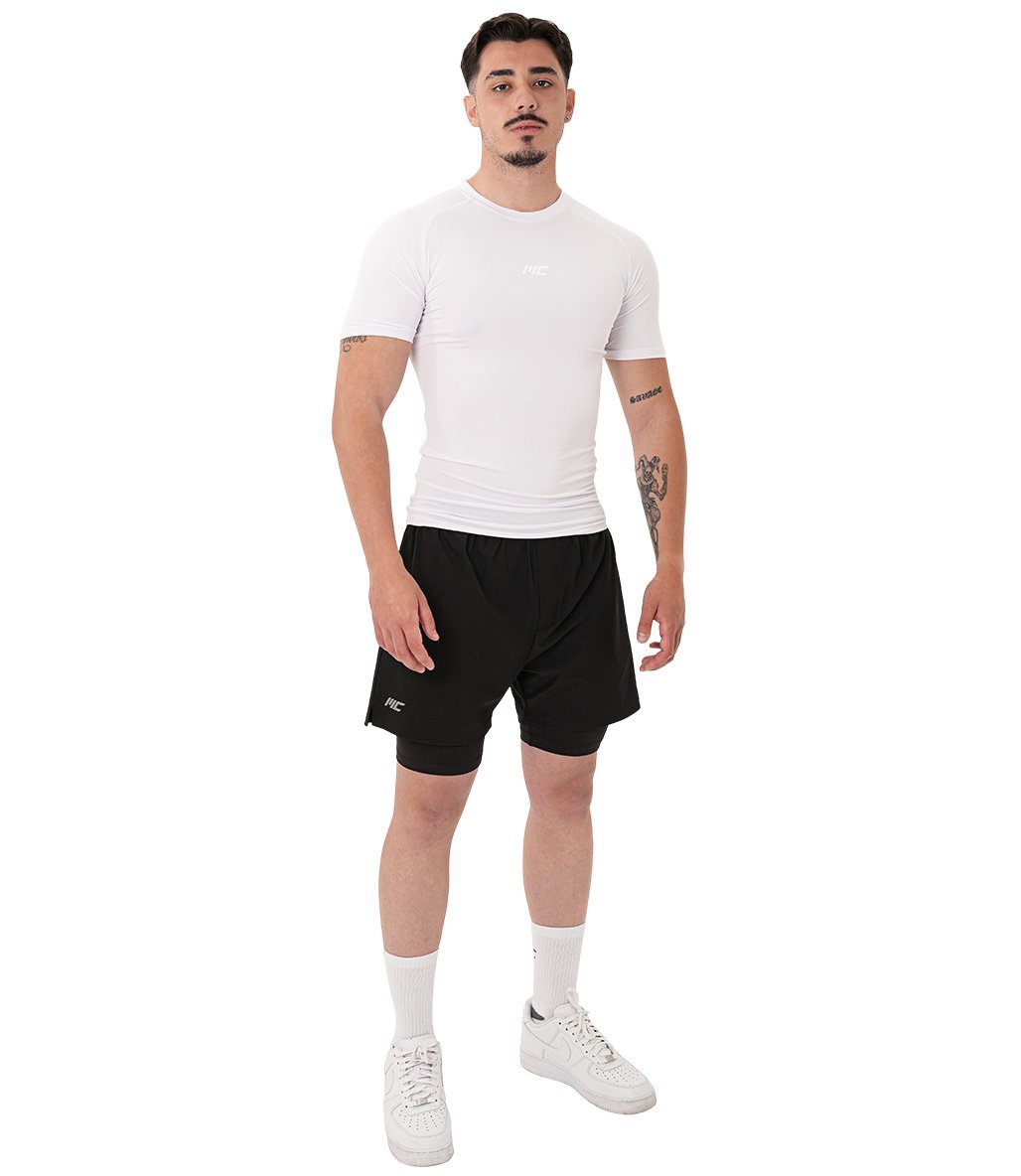 MuscleCloth Tech Kısa Kollu T-Shirt Beyaz