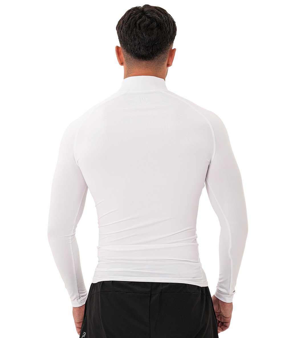 MuscleCloth Tech Mock Uzun Kollu T-Shirt Beyaz
