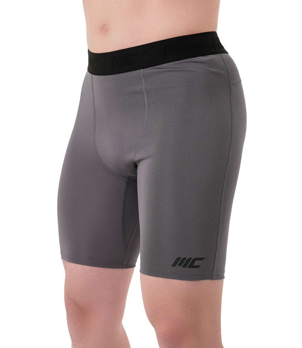 MuscleCloth Training Erkek Şort Tayt Füme