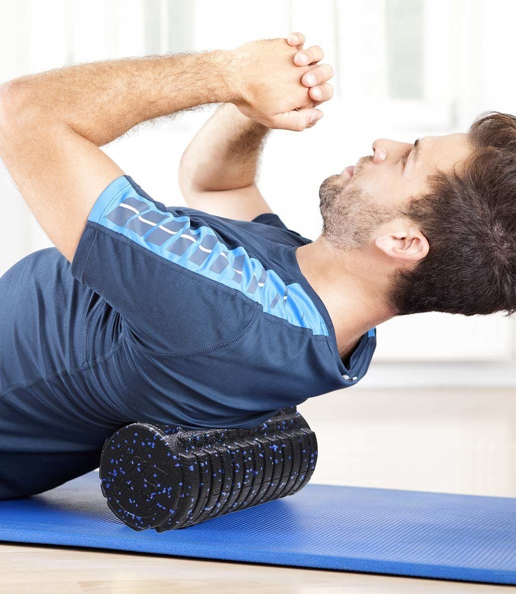MuscleCloth Trigger Masaj Roller 45cm Siyah-Mavi
