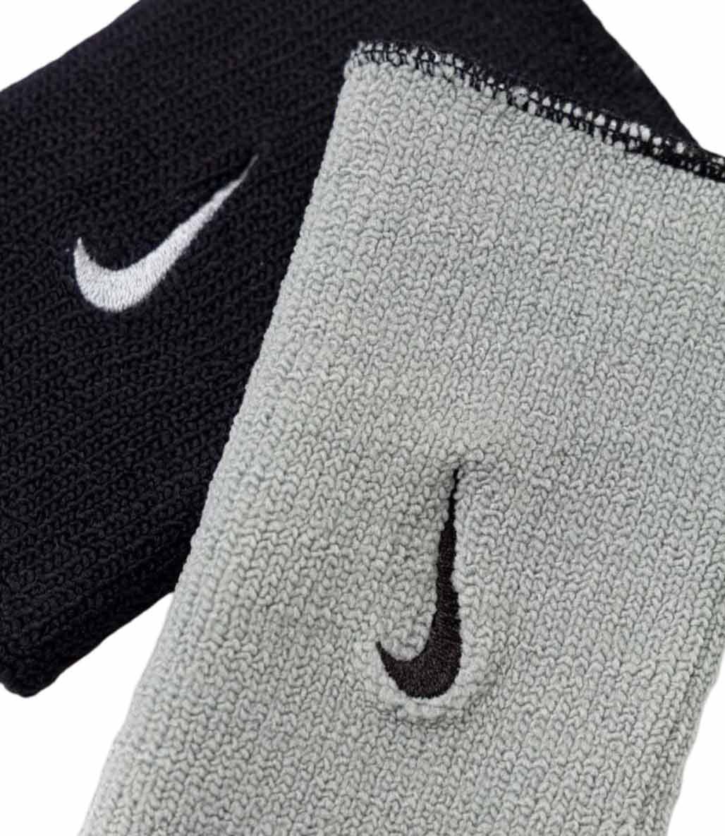 Nike Dri-Fit Home & Away Wristbands Çift Taraflı Bileklik Siyah Gri